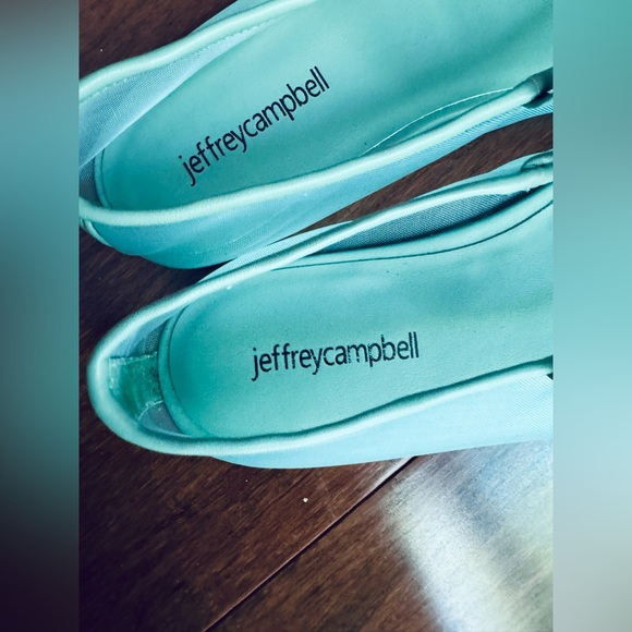 Jeffrey Campbell Mesh Mary Jane Flat Swan Lake mint  US 6 ( it has spots) - Picture 12 of 14